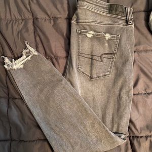 Grey American Eagle high rise jeans